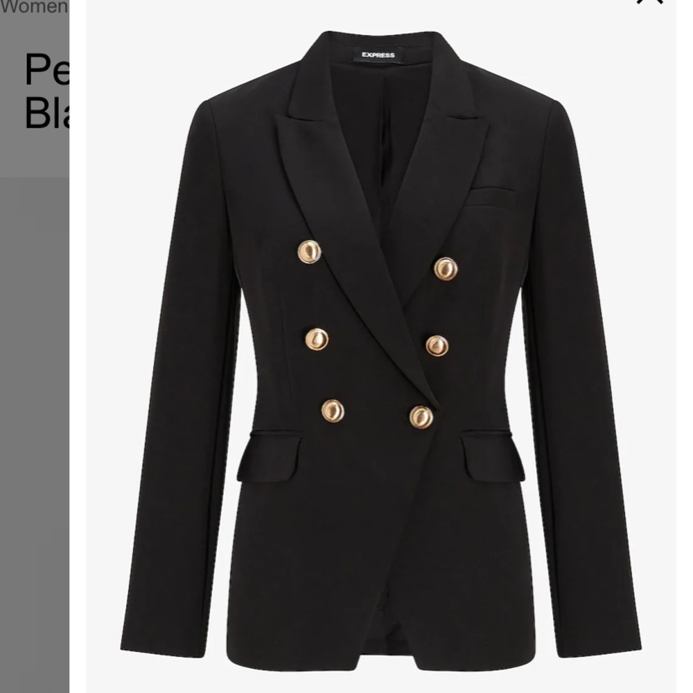 Express Women’s Peak Lapel Double Breasted Blazer size medium